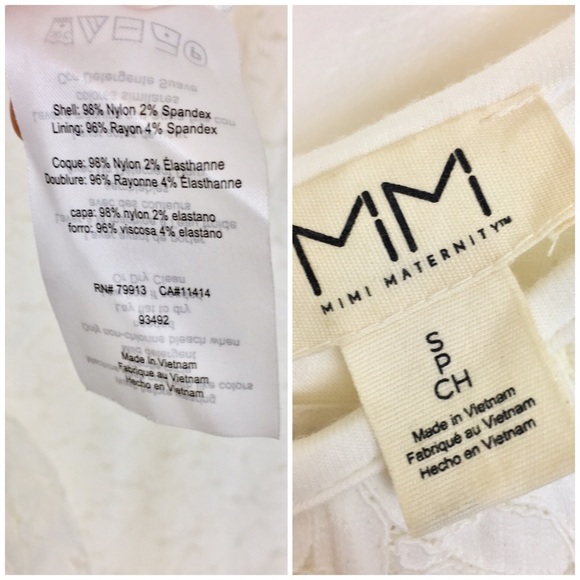 MiMi Maternity | White Floral Lace Cold Shoulder - Picture 7 of 8